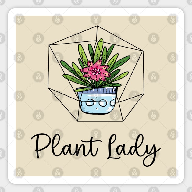 Plant Lady Fancy Houseplant Magnet by Whimsical Frank